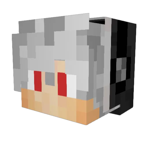 WebMate Minecraft avatar head, 3D render