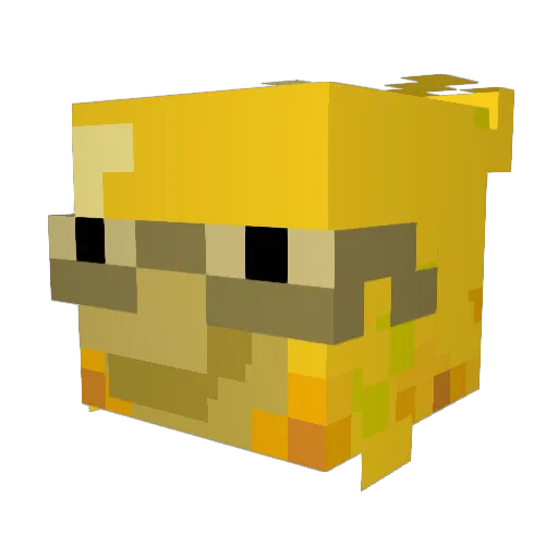 WebParasite Minecraft avatar head, 3D render