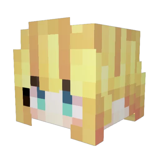 Web__13234 Minecraft avatar head, 3D render