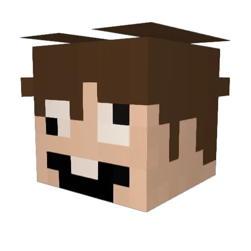 Webadia Minecraft avatar head, 3D render