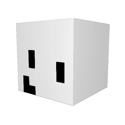 WebbleYT Minecraft avatar head, 3D render