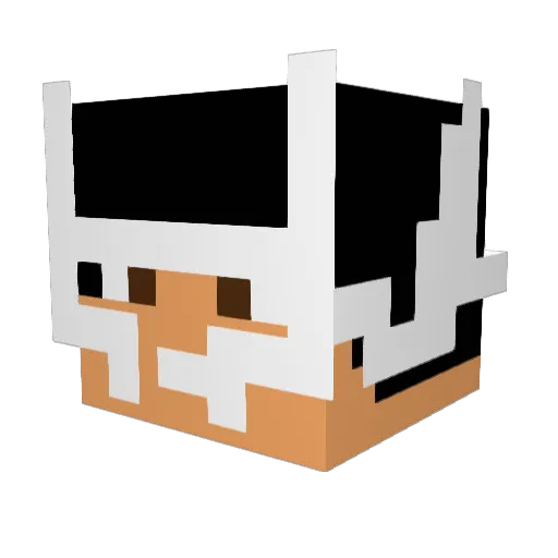 Webbsta Minecraft avatar head, 3D render