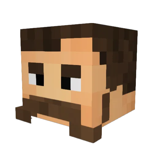WebbyBadger37 Minecraft avatar head, 3D render