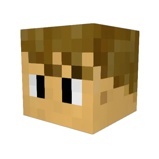 Webess Minecraft avatar head, 3D render
