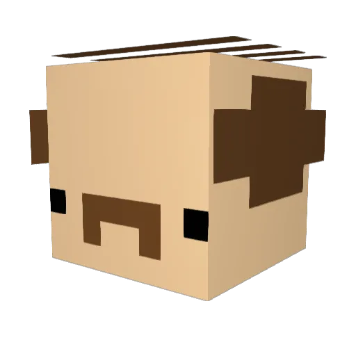 WebiDavo Minecraft avatar head, 3D render