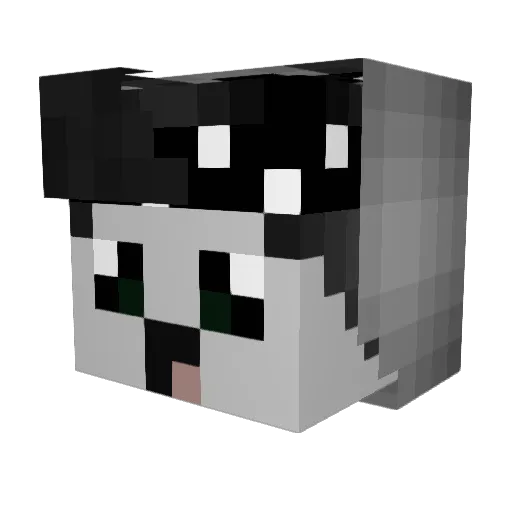 WebiOG Minecraft avatar head, 3D render