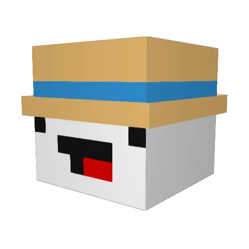 Webito69 Minecraft avatar head, 3D render
