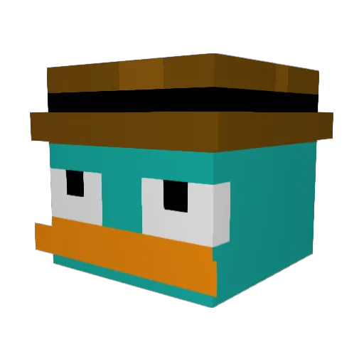 Webiwabo124 Minecraft avatar head, 3D render