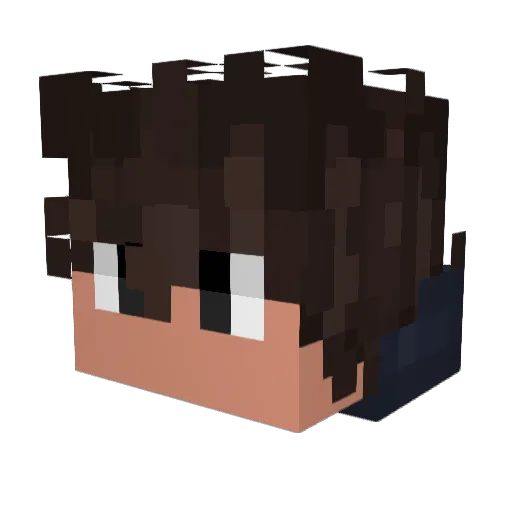 Webkawastaken Minecraft avatar head, 3D render