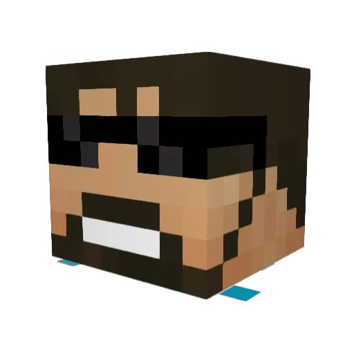 Webmom2008 Minecraft avatar head, 3D render