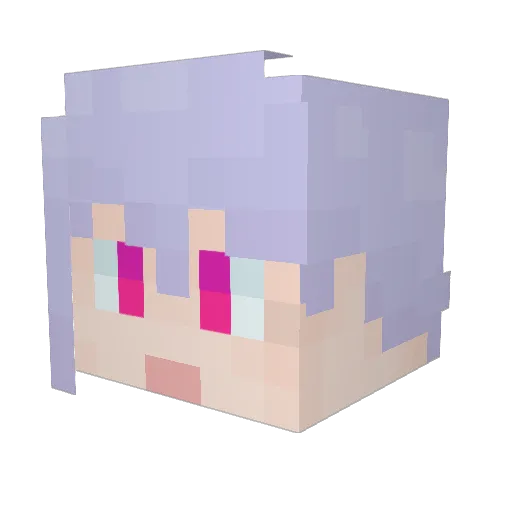 Webo27 Minecraft avatar head, 3D render