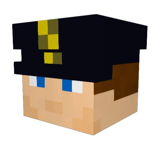 WebsiteDeveloper Minecraft avatar head, 3D render