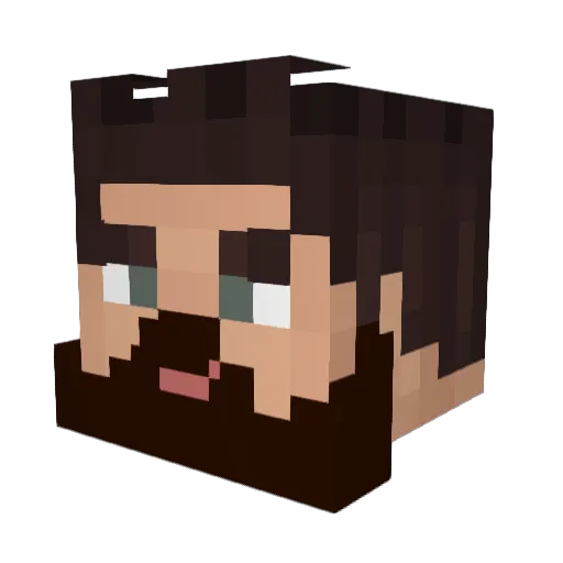 WebsterJQ Minecraft avatar head, 3D render