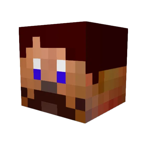 Websterclause Minecraft avatar head, 3D render