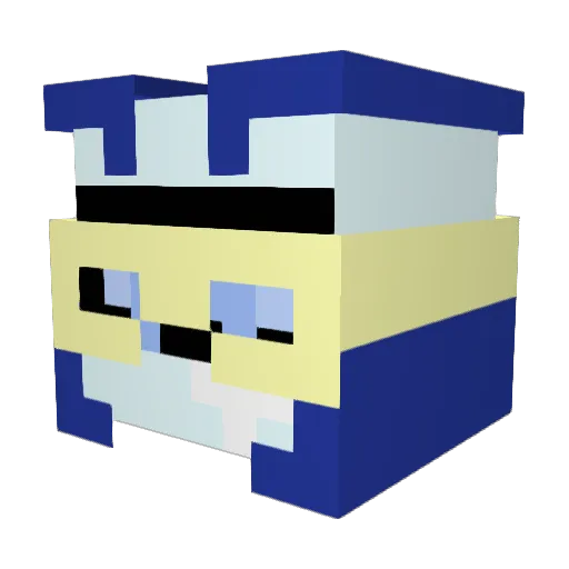 Webstrin Minecraft avatar head, 3D render