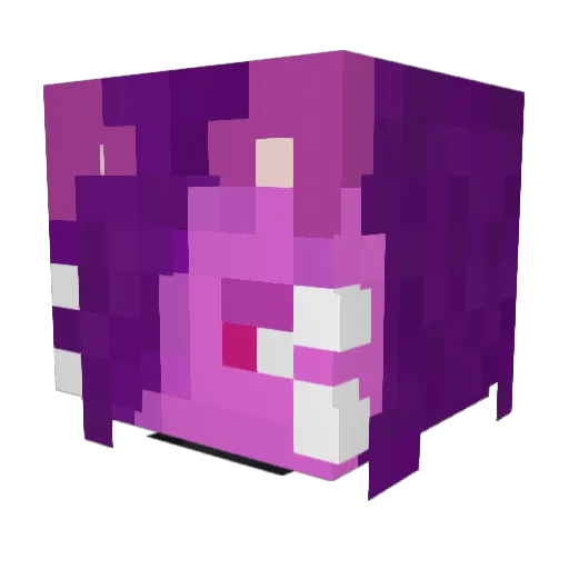 Webzly Minecraft avatar head, 3D render