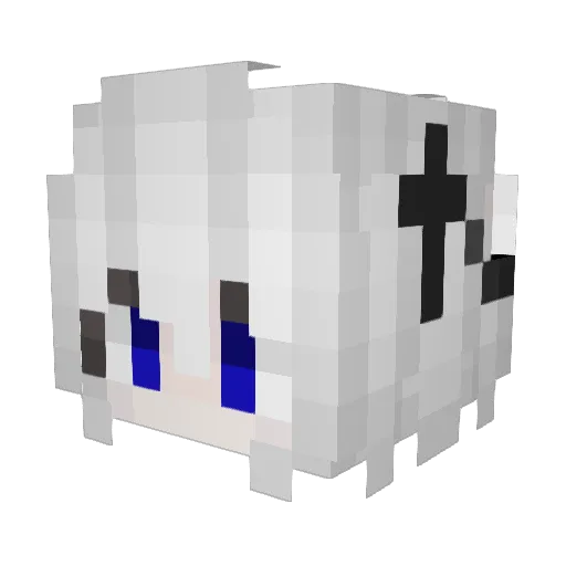 WedQimo Minecraft avatar head, 3D render