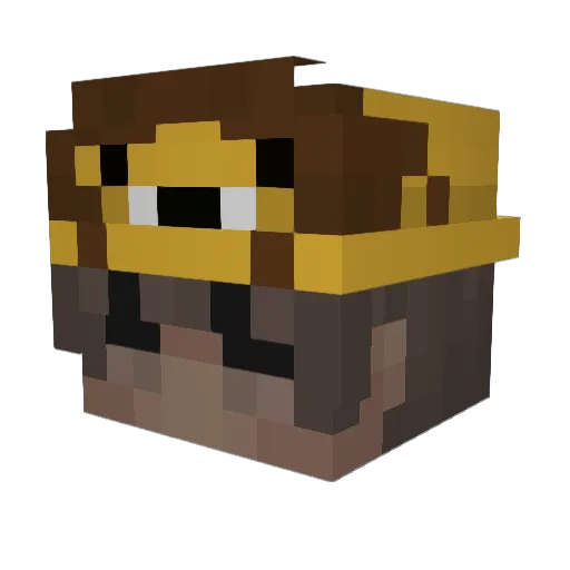 Wedd4 Minecraft avatar head, 3D render