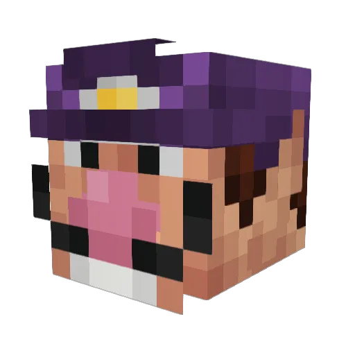 WeddingBacon Minecraft avatar head, 3D render