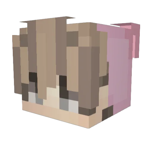Weddit Minecraft avatar head, 3D render