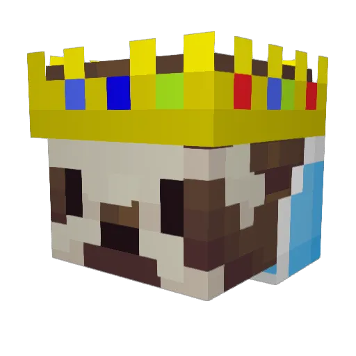 Weddz Minecraft avatar head, 3D render