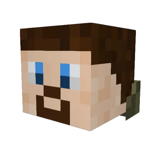 Wedge44 Minecraft avatar head, 3D render