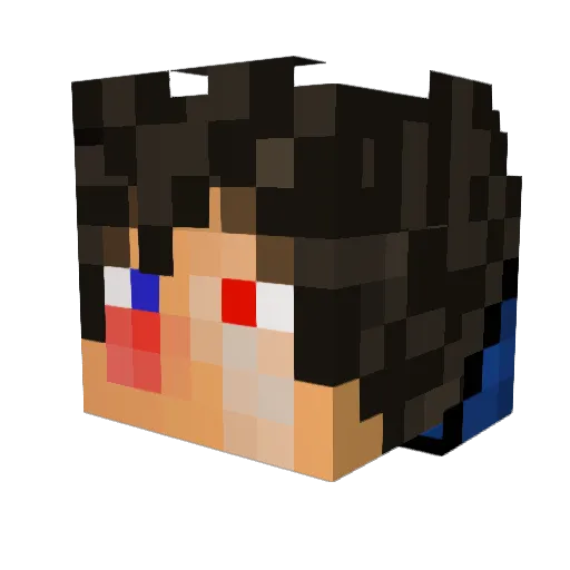 Wedge_Head Minecraft avatar head, 3D render