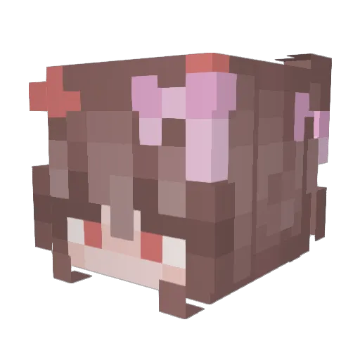 WednesdAy_21 Minecraft avatar head, 3D render