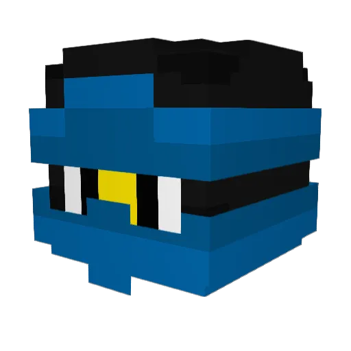 WednesdayFan Minecraft avatar head, 3D render