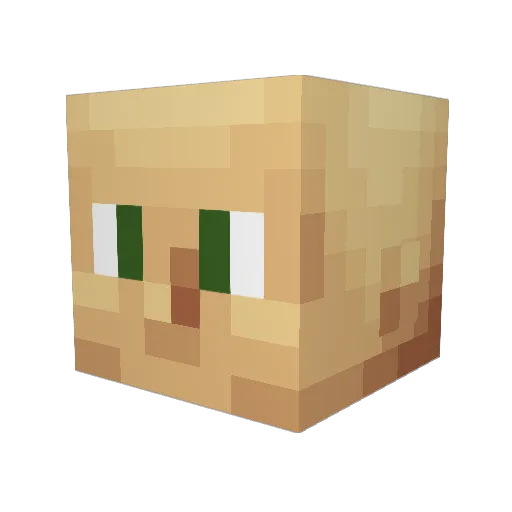 Wedzard Minecraft avatar head, 3D render