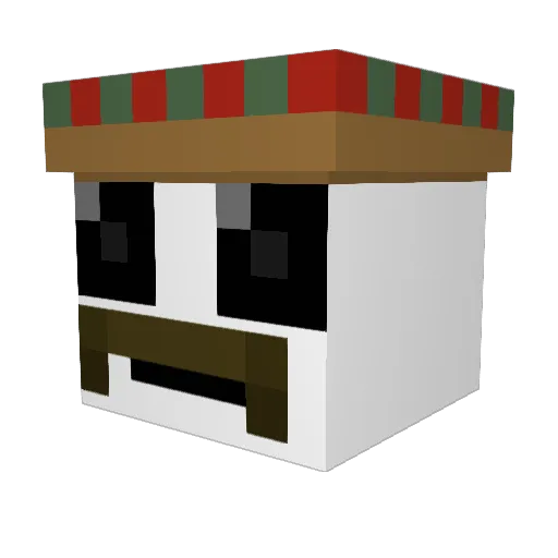 WeeBeezo Minecraft avatar head, 3D render