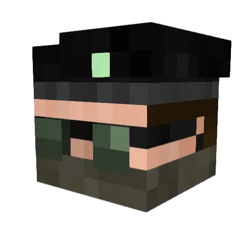 WeeChow Minecraft avatar head, 3D render