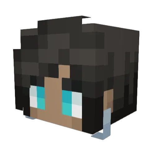 WeeTusky Minecraft avatar head, 3D render