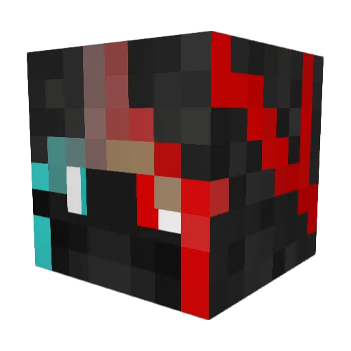 WeeWab Minecraft avatar head, 3D render