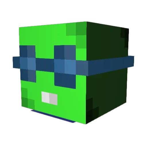 WeeWen Minecraft avatar head, 3D render