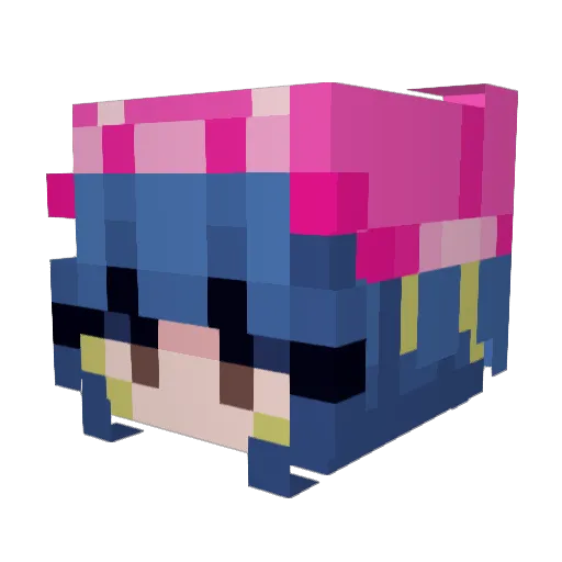 WeeWooWarrior Minecraft avatar head, 3D render
