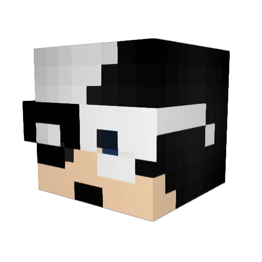 WeeWoo_ Minecraft avatar head, 3D render