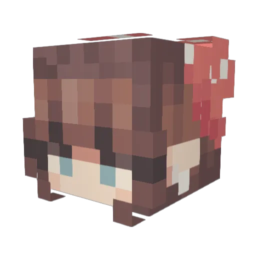 Wee_Mom Minecraft avatar head, 3D render