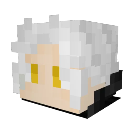 Weeaboodrew Minecraft avatar head, 3D render