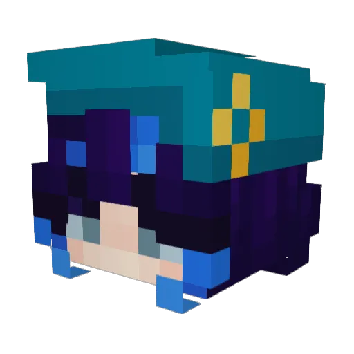 WeebTendo Minecraft avatar head, 3D render