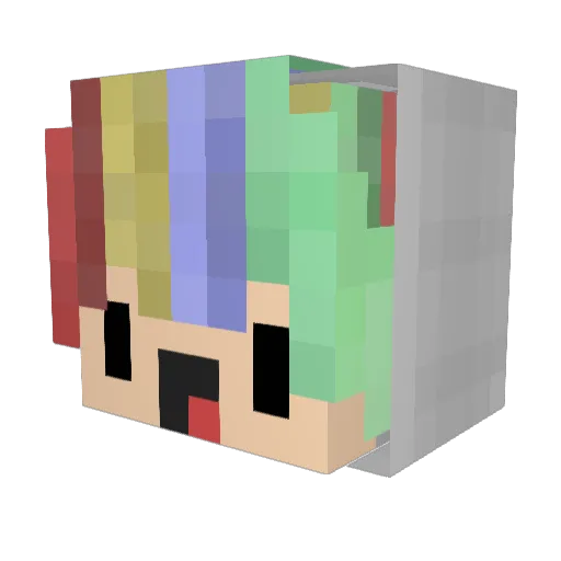 Weeb_Destroyer Minecraft avatar head, 3D render