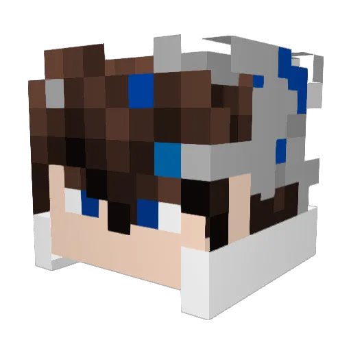 Weeb_Of_Games Minecraft avatar head, 3D render