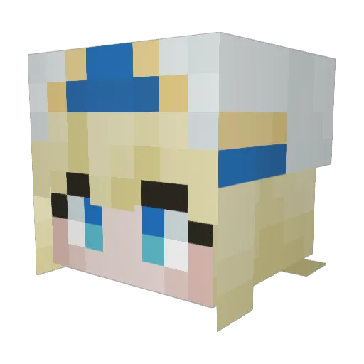 Weebaholics Minecraft avatar head, 3D render