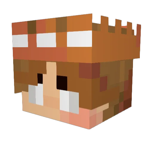 WeebleBot Minecraft avatar head, 3D render