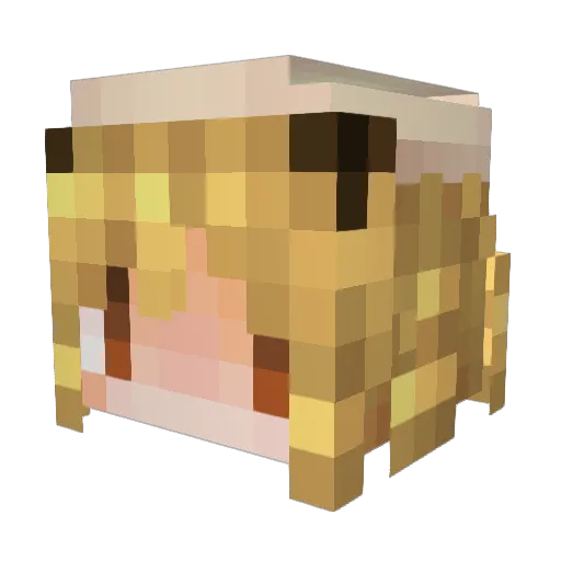 Weed3 Minecraft avatar head, 3D render
