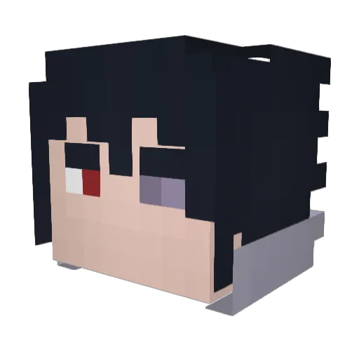 WeedLit Minecraft avatar head, 3D render