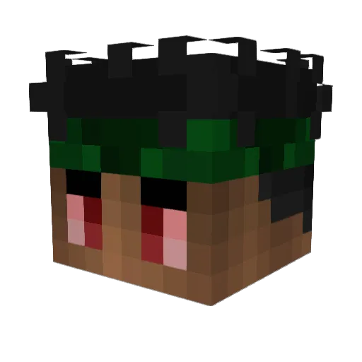 WeedSupport Minecraft avatar head, 3D render