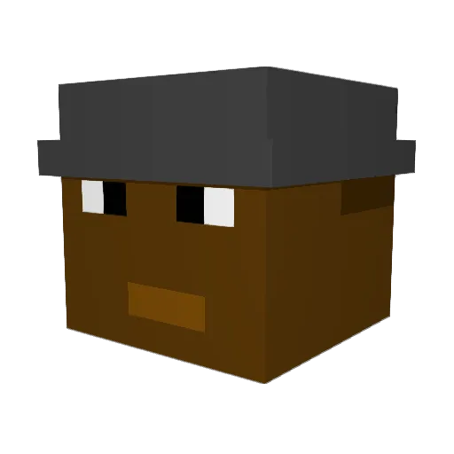 WeedToWin Minecraft avatar head, 3D render
