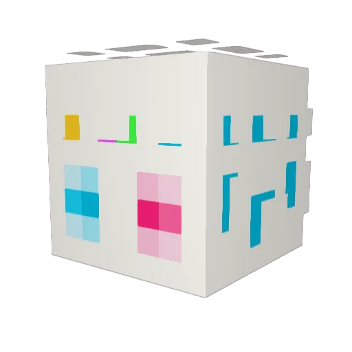 Weediati Minecraft avatar head, 3D render