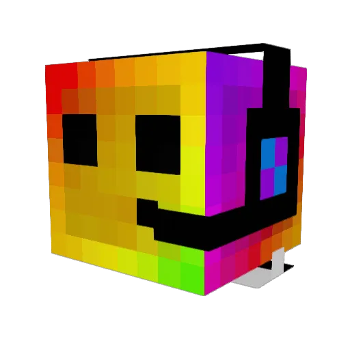 Weednez Minecraft avatar head, 3D render